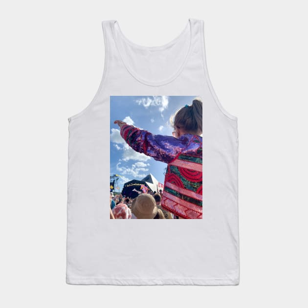 Glastonbury Print Pyramid Stage Tank Top by simplythewest